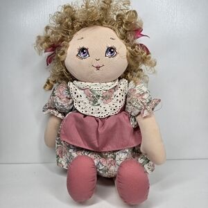 Commonwealth 1990 Softhearted Friends Curly Blonde Hair Girl Doll Large 29 Plush